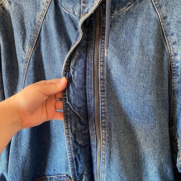 Vintage Current Seen Heavy Denim Dolman Sleeve Jacket - Picture 6 of 9